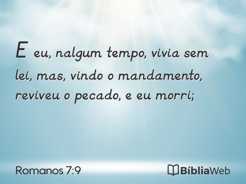 Romanos 7:9 em imagem para compartilhar