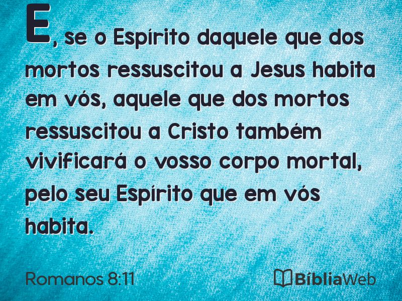 Romanos 8:11 em imagem para compartilhar