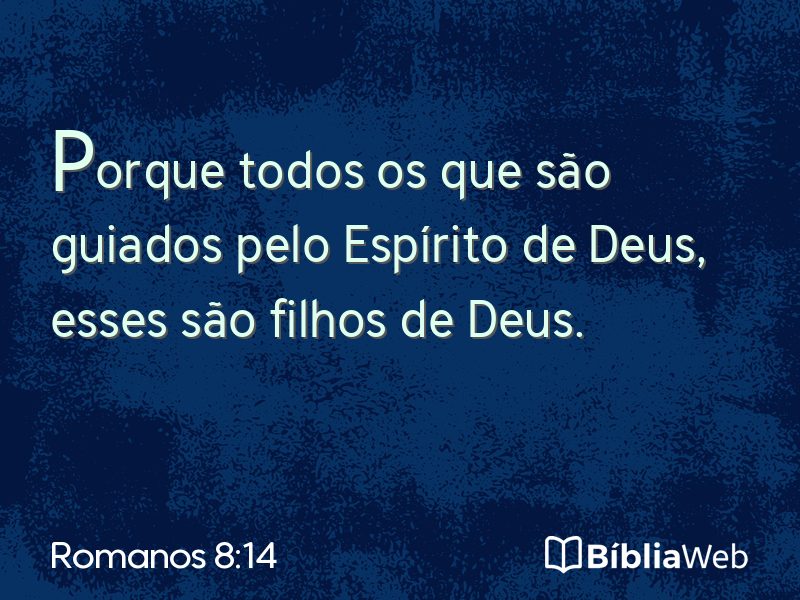 Romanos 8:14 em imagem para compartilhar