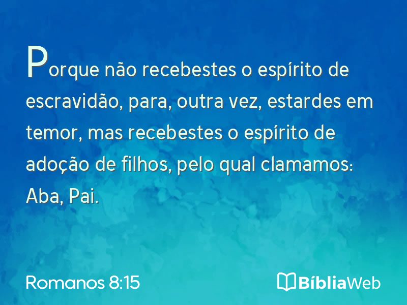 Romanos 8:15 em imagem para compartilhar