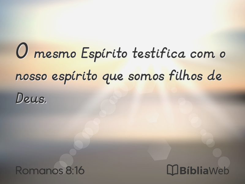 Romanos 8:16 em imagem para compartilhar