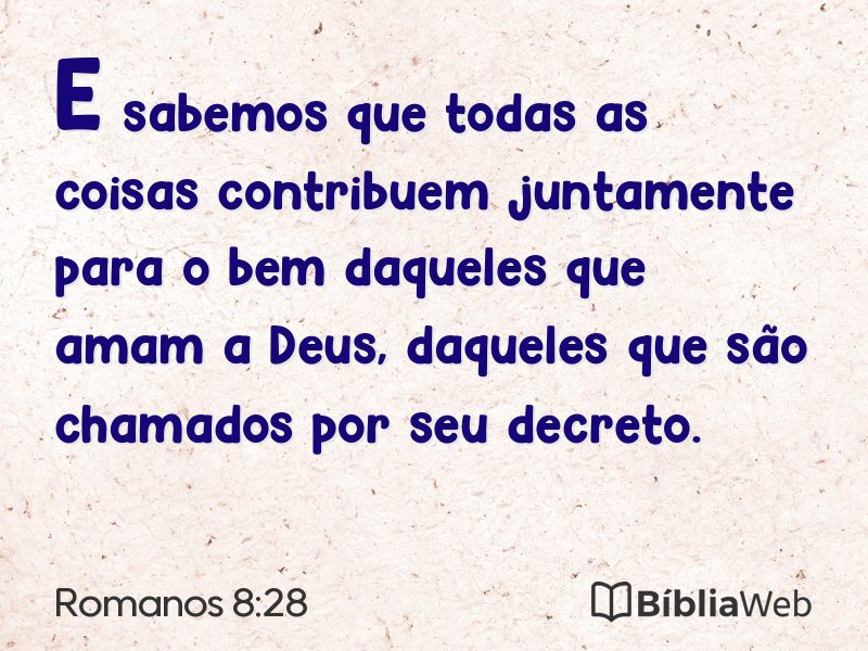 Romanos 8:28 em imagem para compartilhar