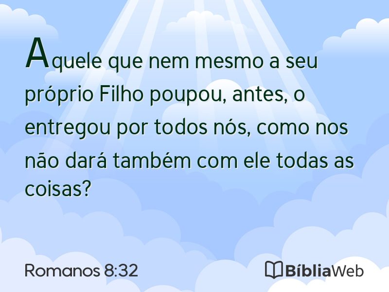 Romanos 8:32 em imagem para compartilhar