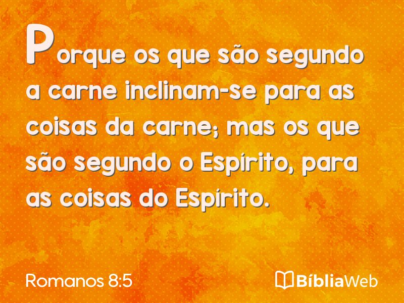 Romanos 8:5 em imagem para compartilhar