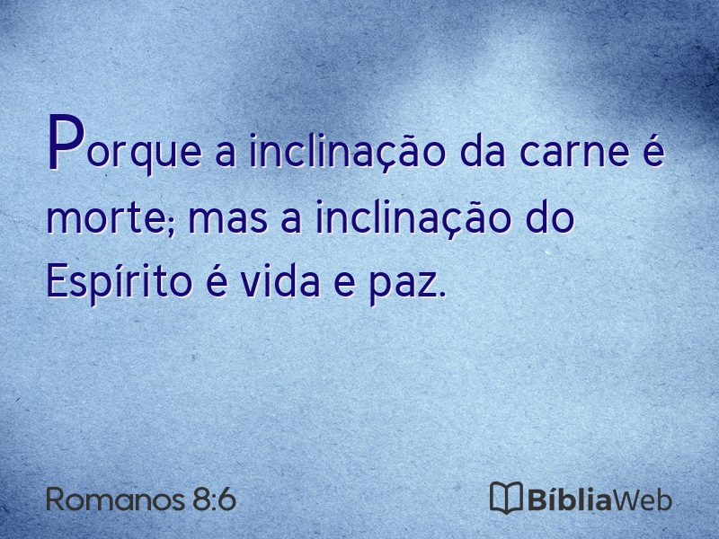 Romanos 8:6 em imagem para compartilhar