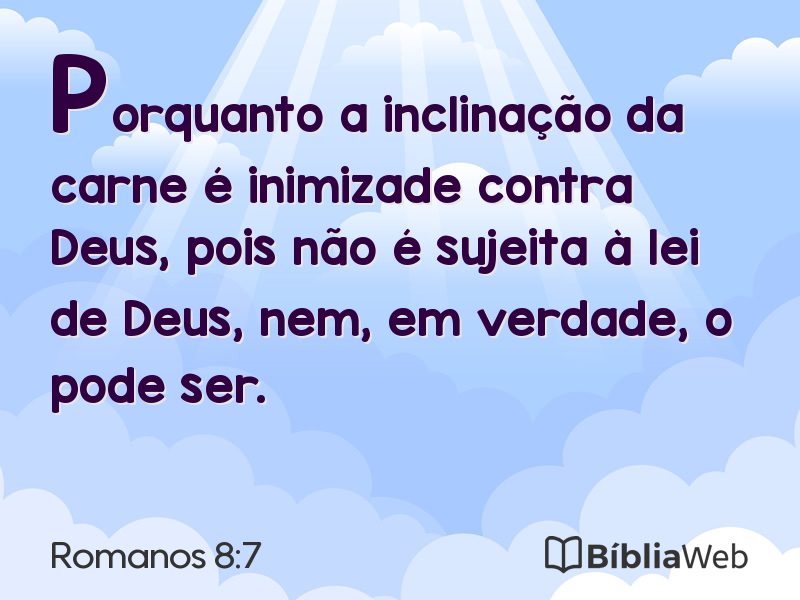 Romanos 8:7 em imagem para compartilhar