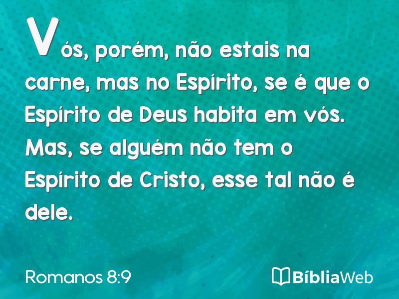 Romanos 8:9 em imagem para compartilhar