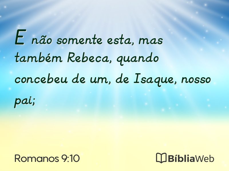 Romanos 9:10 em imagem para compartilhar