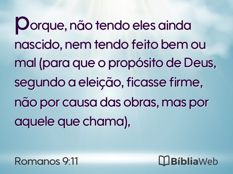 Romanos 9:11 em imagem para compartilhar