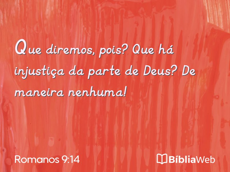Romanos 9:14 em imagem para compartilhar