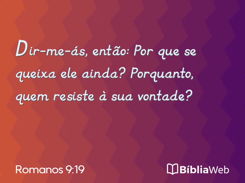 Romanos 9:19 em imagem para compartilhar