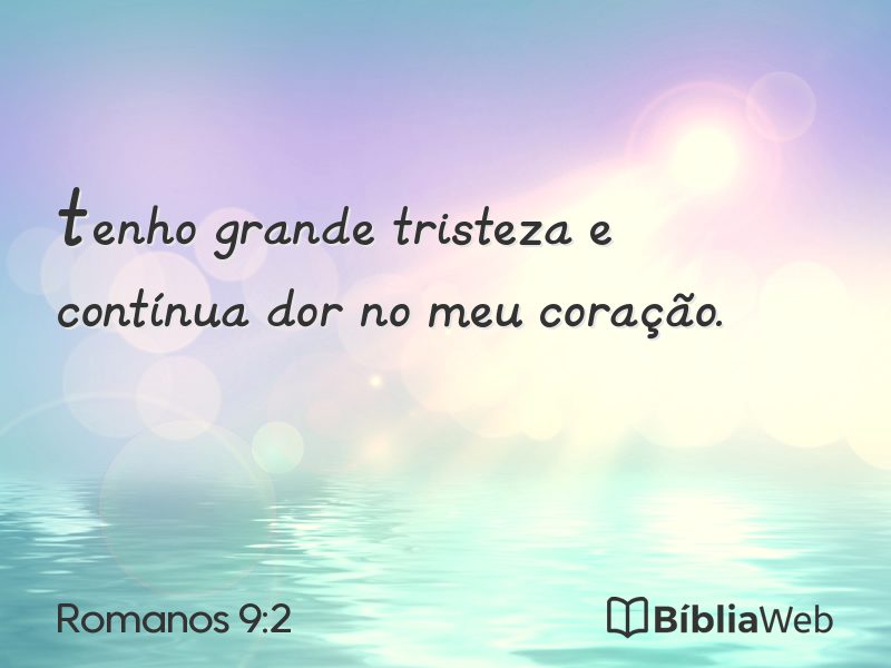 Romanos 9:2 em imagem para compartilhar