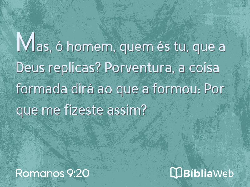 Romanos 9:20 em imagem para compartilhar