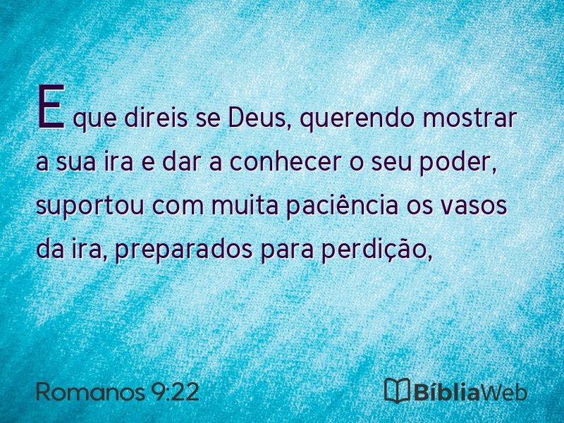 Romanos 9:22 em imagem para compartilhar