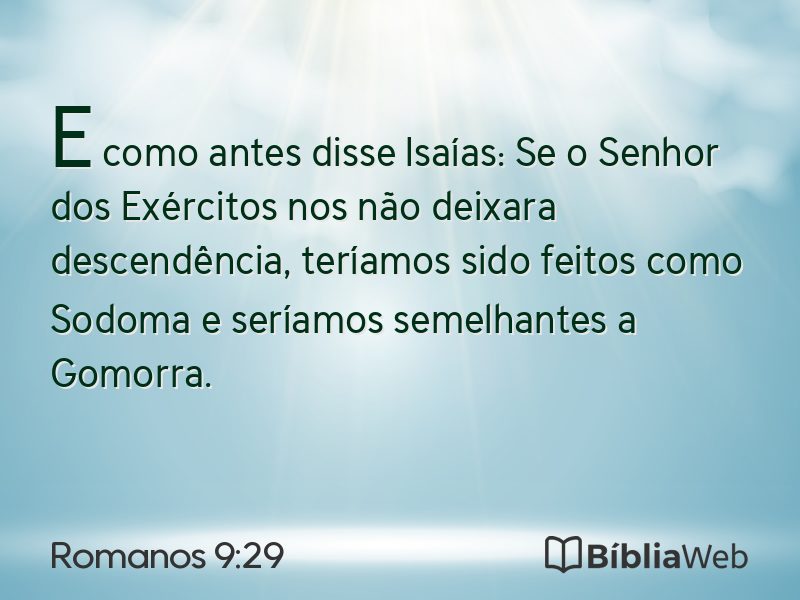 Romanos 9:29 em imagem para compartilhar