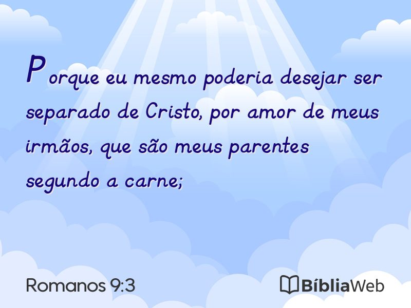 Romanos 9:3 em imagem para compartilhar