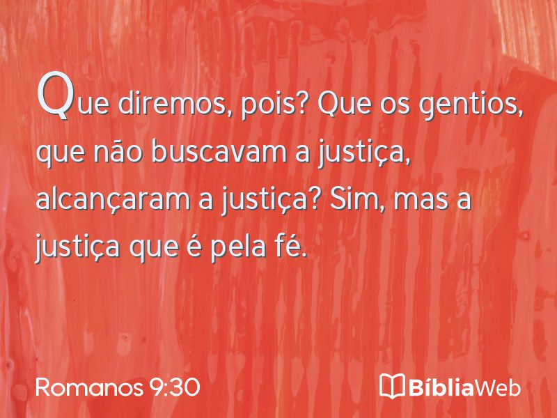 Romanos 9:30 em imagem para compartilhar