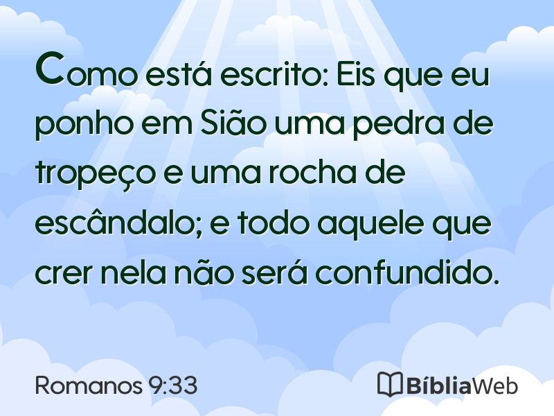 Romanos 9:33 em imagem para compartilhar