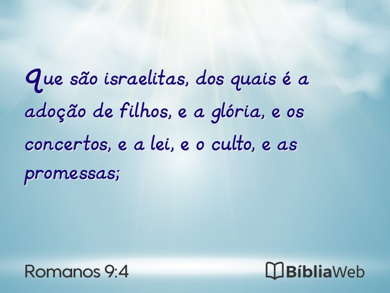Romanos 9:4 em imagem para compartilhar