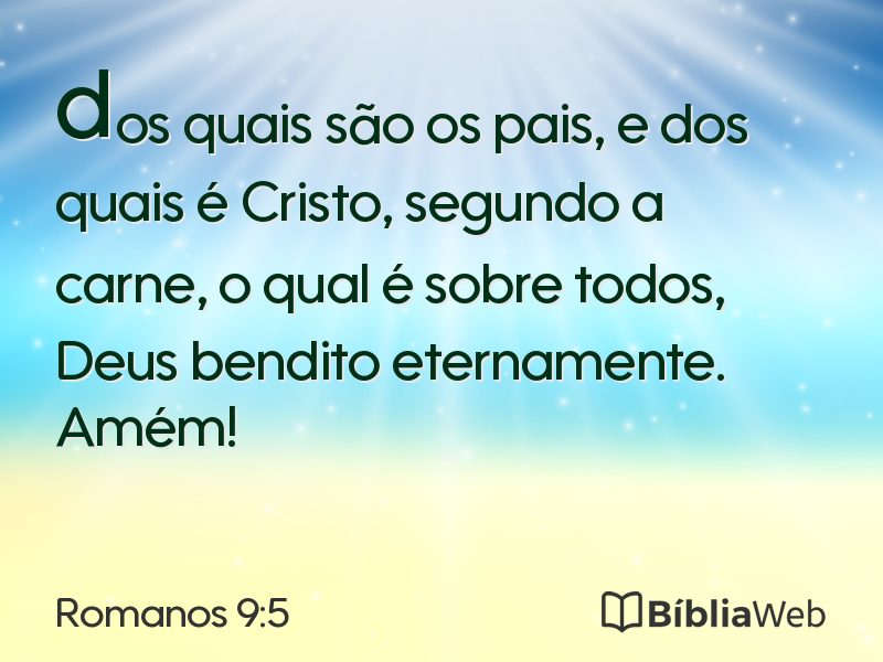 Romanos 9:5 em imagem para compartilhar