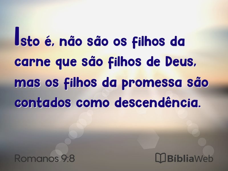 Romanos 9:8 em imagem para compartilhar