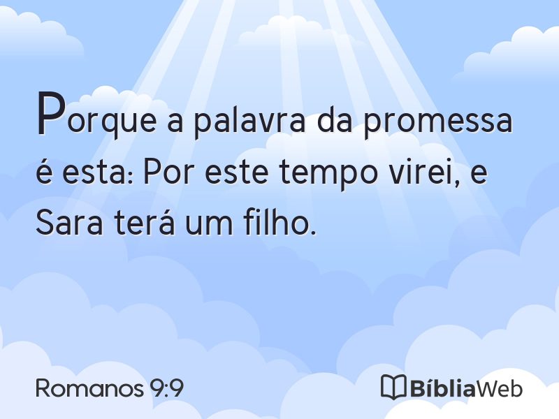 Romanos 9:9 em imagem para compartilhar