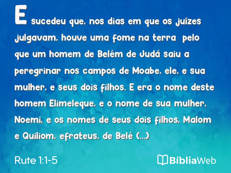 Rute 1:1-5 em imagem para compartilhar