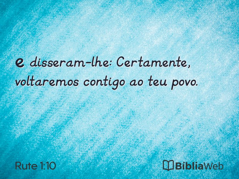 Rute 1:10 em imagem para compartilhar