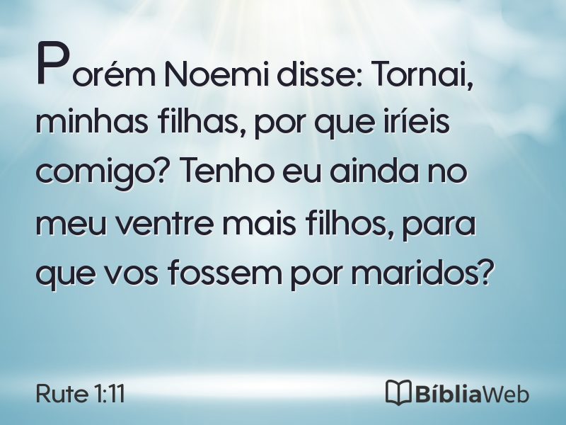 Rute 1:11 em imagem para compartilhar