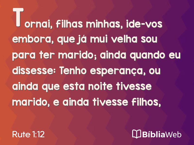 Rute 1:12 em imagem para compartilhar
