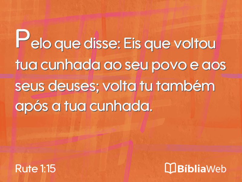 Rute 1:15 em imagem para compartilhar