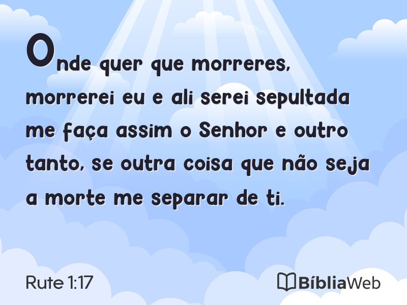 Rute 1:17 em imagem para compartilhar