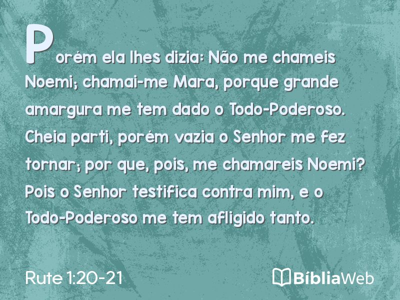 Rute 1:20-21 em imagem para compartilhar