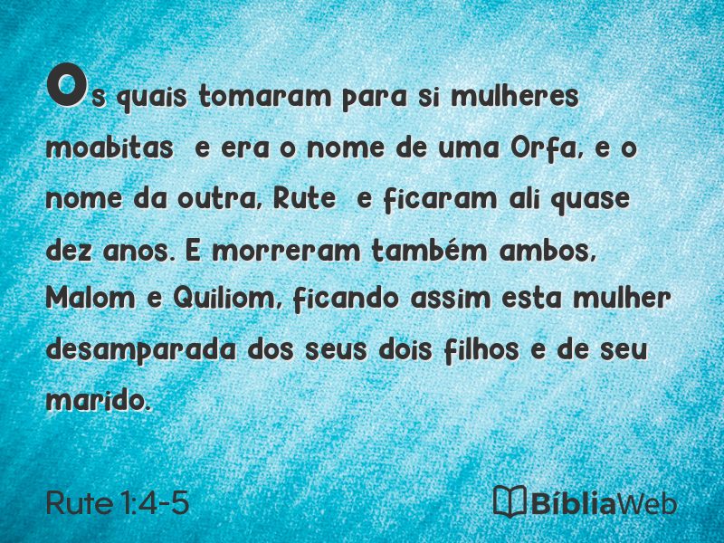 Rute 1:4-5 em imagem para compartilhar