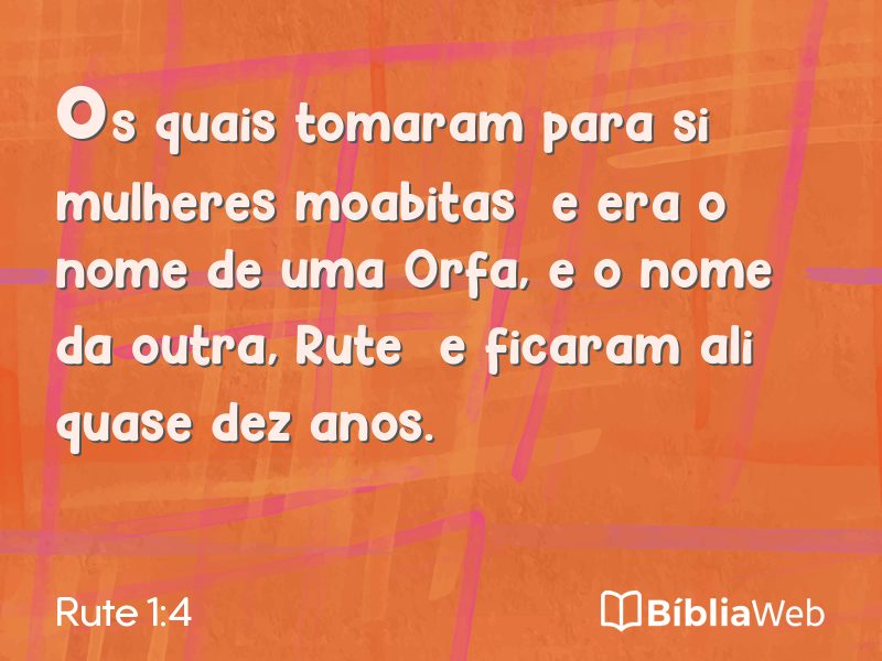 Rute 1:4 em imagem para compartilhar