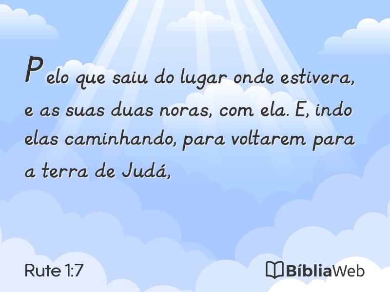 Rute 1:7 em imagem para compartilhar