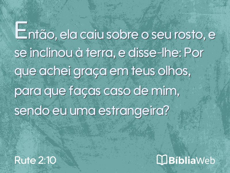 Rute 2:10 em imagem para compartilhar