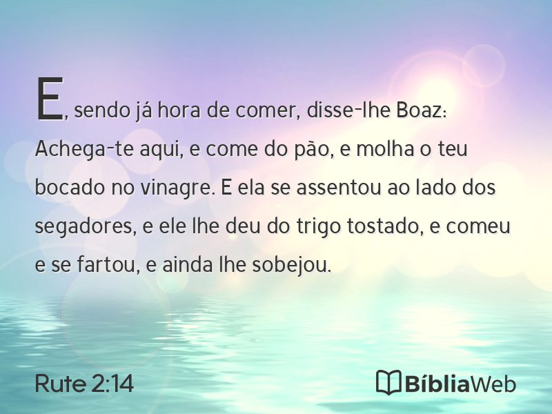 Rute 2:14 em imagem para compartilhar