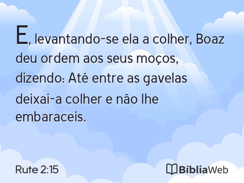 Rute 2:15 em imagem para compartilhar