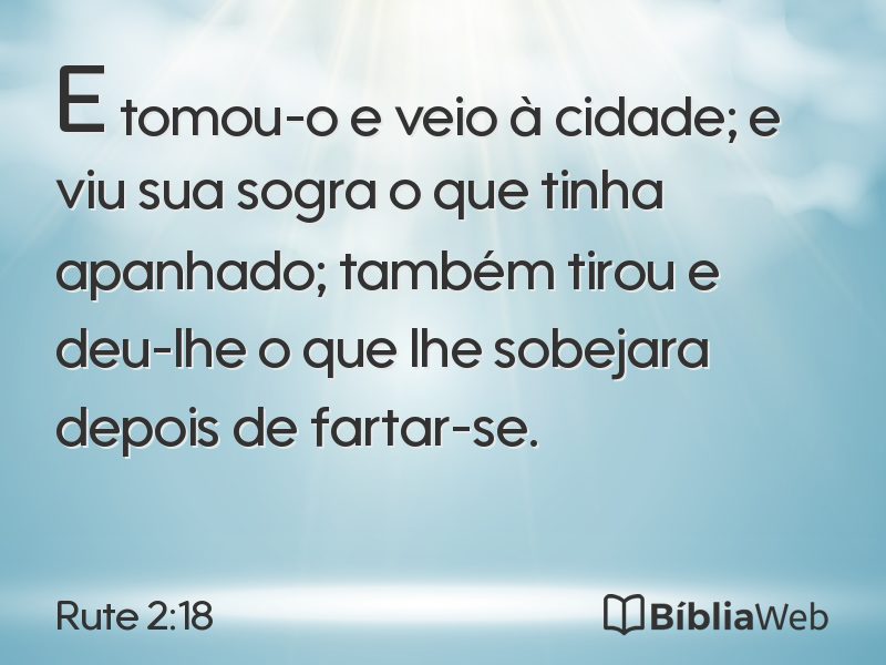Rute 2:18 em imagem para compartilhar