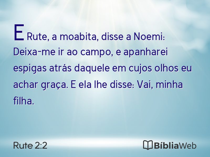Rute 2:2 em imagem para compartilhar