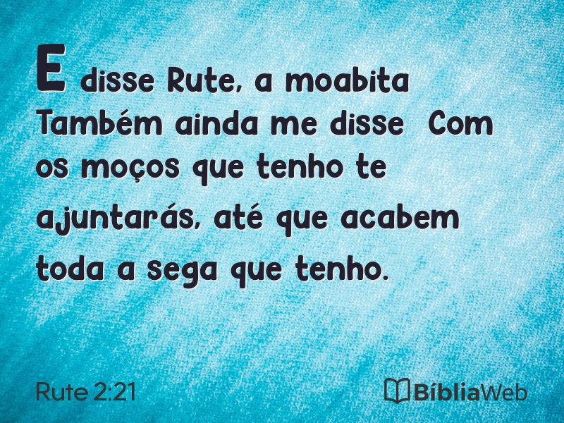 Rute 2:21 em imagem para compartilhar