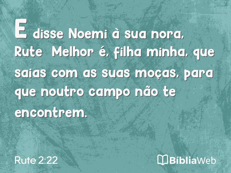Rute 2:22 em imagem para compartilhar