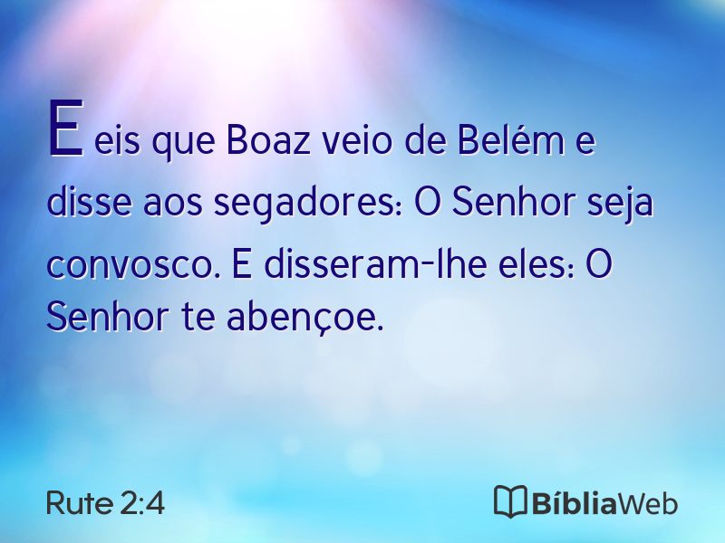 Rute 2:4 em imagem para compartilhar