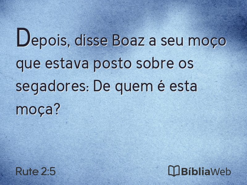 Rute 2:5 em imagem para compartilhar