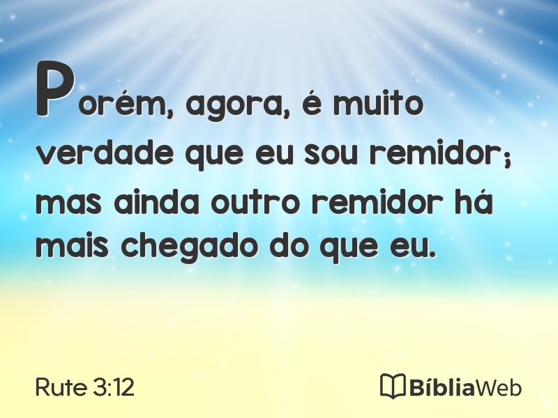 Rute 3:12 em imagem para compartilhar