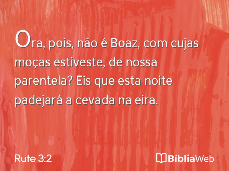 Rute 3:2 em imagem para compartilhar