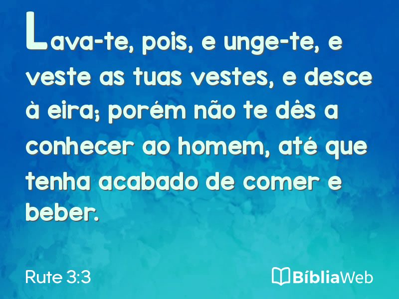 Rute 3:3 em imagem para compartilhar