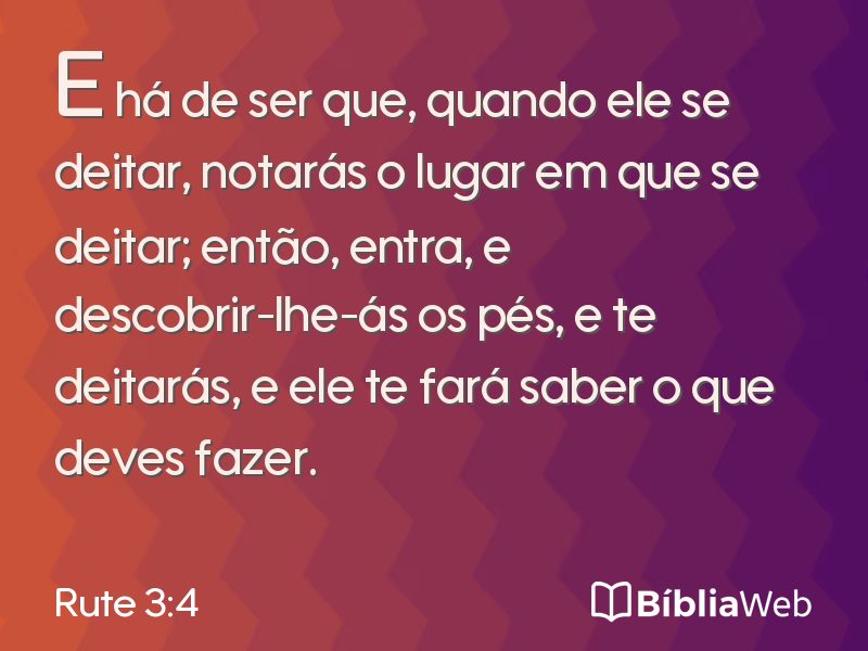 Rute 3:4 em imagem para compartilhar
