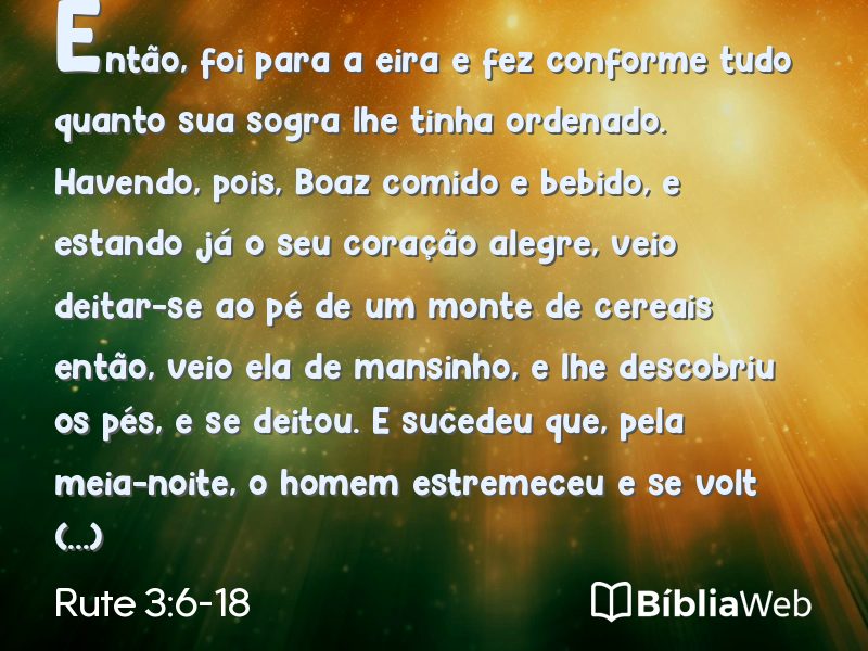 Rute 3:6-18 em imagem para compartilhar